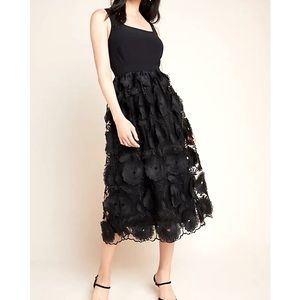 Beautiful Anthropologie 0p black NWT dress
